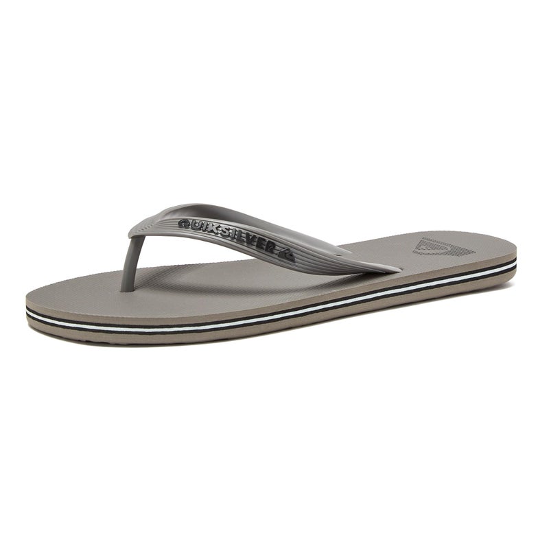 Quiksilver Molokai Flip Flops for Men, Athletic Mens Sandals, Size 6 to 16 Thong Mens Slides, Grey/Grey/Grey, 10 - Image 1